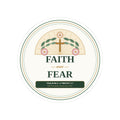 Faith Over Fear Botanical Kiss-Cut Sticker - Front View