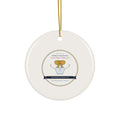 Personalized Home in Our Hearts Christmas 2026 Military Family Chinoiserie Ceramic Ornament Circle Front