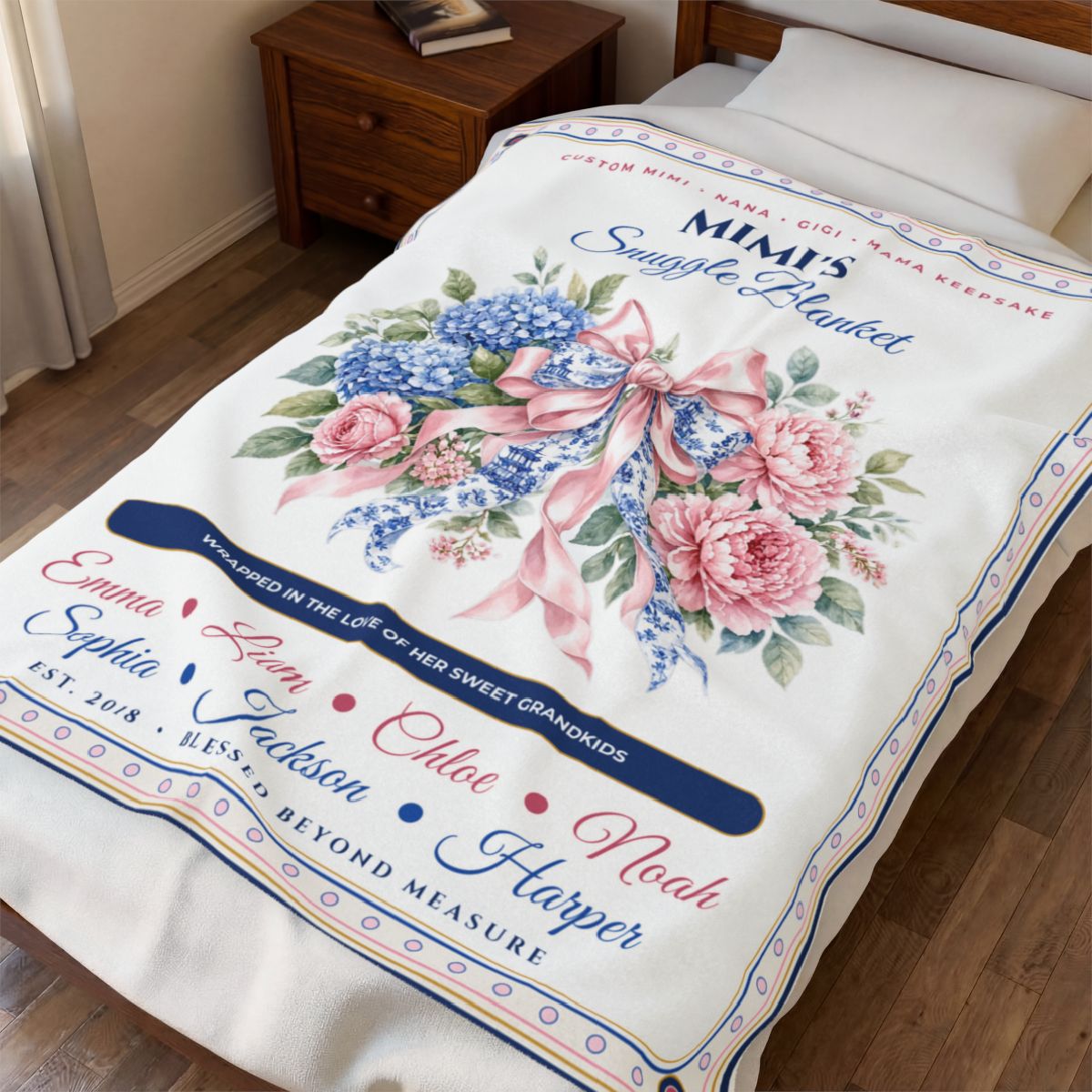 Personalized Mimi's Snuggle Blanket Folded Plush Blanket