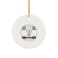 Personalized Queen of the Court Ladies Tennis 2026 Chinoiserie Ceramic Ornament Circle Front